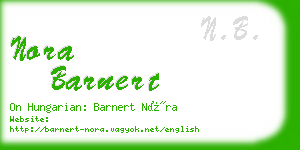 nora barnert business card